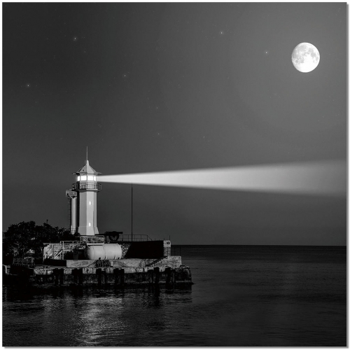 Light House Wall Art in Black & White